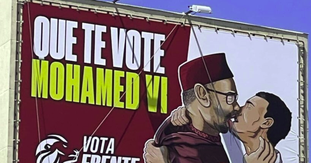 Entidades de origen marroquí de Tarragona denuncian la polémica lona del  beso de Sánchez y Mohamed VI